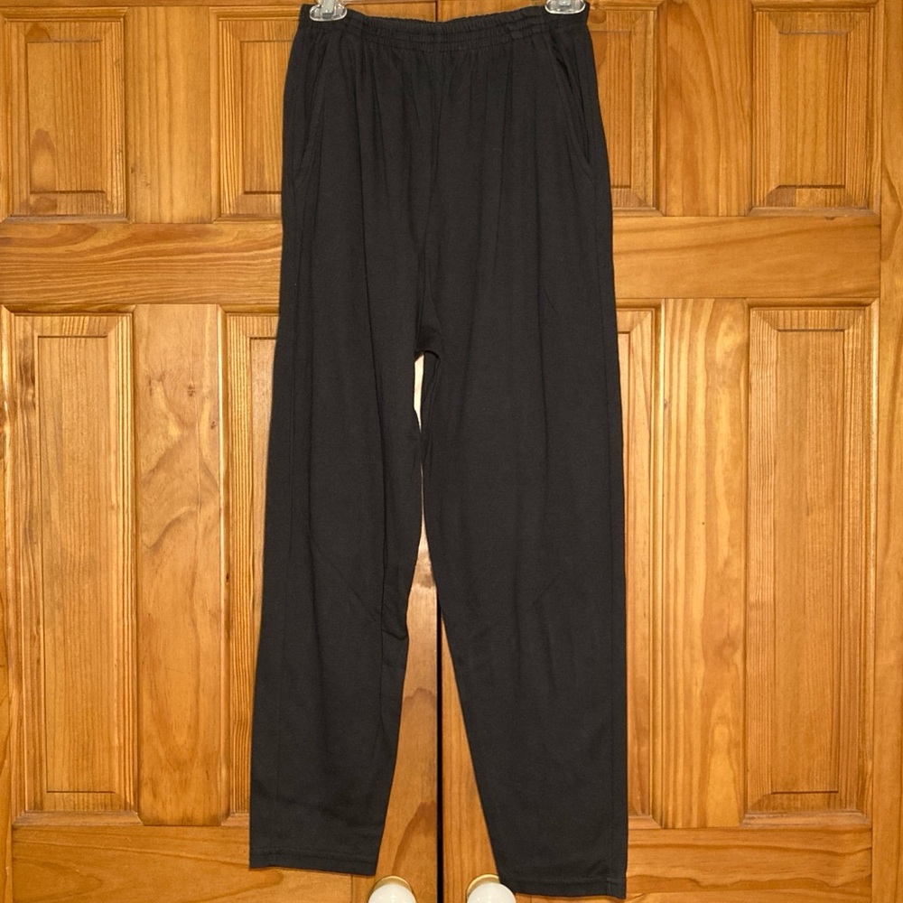 GUC Salem Straits Vintage 80s Pants Pull On Elastic Waist Black Size M Medium
